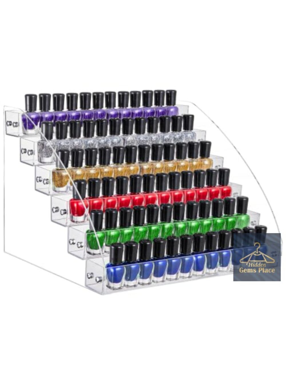 Acrylic 6-Tier Nail Polish Organizer Display Case